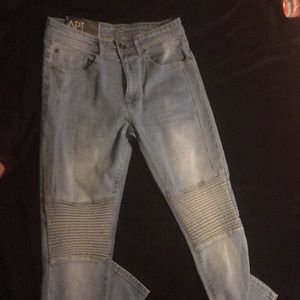 Skinny biker jeans
